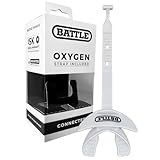 Battle Oxygen Lip Protector Mouthguard with Connected Strap, White