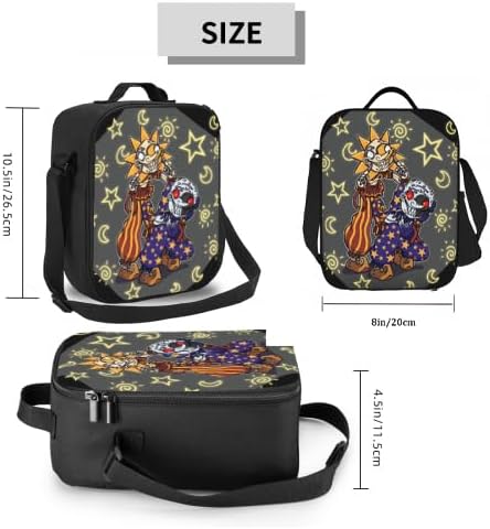 Miniatura 2 de Sundrop-Moondrop - Lonchera portátil aislada para oficina, senderismo, picnic, playa, diseño de patrón de doble cara