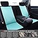 CAR PASS Line Rider Sporty Cloth 11PCS Universal Fit Car Seat Cover -100% Breathable with 5mm Composite Sponge Inside,Airbag Compatible,3zipper Bench(Full Set, Black and Mint)