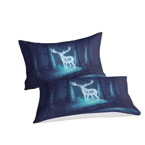 Housse de couette cerf rougeoyant 3D parure de lit 220x240cm - 6