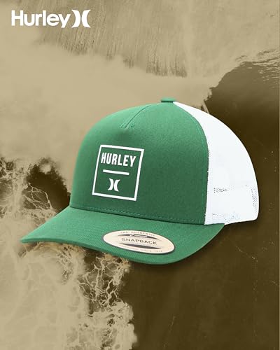 Image of Hurley Mens Trucker Hat - Flexible Quick Dry Fairway Mesh Trucker Hat for Men with Snapback Closure - Classic Mens Caps