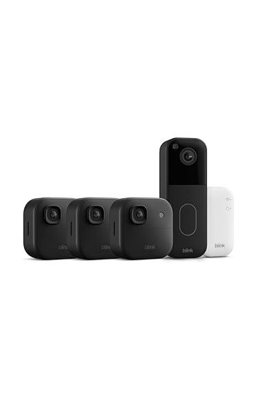 Blink Outdoor 2K+ and Video Doorbell – Two-year battery life, smart detection, Sync Module Core included – 3 Cameras + Video Doorbell (Black)