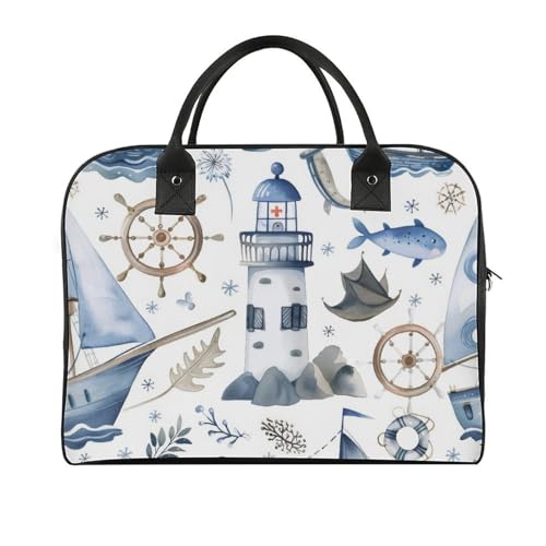 Sailboat Women's Handbag Multi-Object Travel Bag Lightweight Carry-On Cross-Body Bag