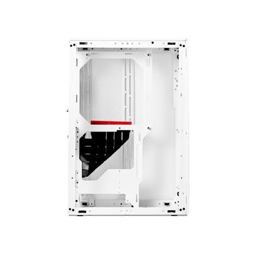 Image of SSUPD Meshroom S V2 Mini-ITX Gaming PC Case (SFF), Full Mesh Panel with PCIE 5.0 Riser Cable, Compatible ATX MB /RX9070 /5090 /280mm AIO, USB Type-C White