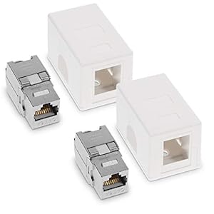 Kwmobile 2X CAT 6A Netzwerk Aufputzdose Set