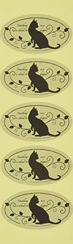 ギフトシール エレガントキャット ゴールド/金 (100枚) ELC-1S