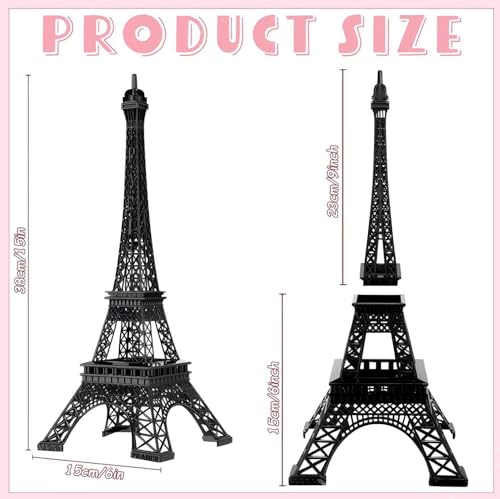 Estatua decorativa Torre Eiffel 12 piezas 15 pulgadas miniatura 2