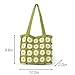 Crochet Bag Daisy Knitted Floral Granny Square Textured Crochet Purse Flower Soft Cottage Style Hobo Tote Bag for Woman (Green)