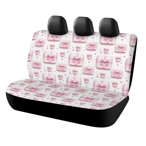 Housse de banquette arrière universelle pour camion et VUS avec imprimé ruban rose