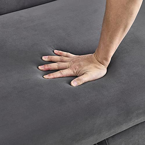3 In 1 Convertible Pull Out Sleeper Sofa Bed,Multi-Functional Adjustable Recliner Loveseat Futon Sofá Chair With Detachable Arm Pockets&Pillows,Velvet Small Love Seat Lounge Couch For Living Room #TOP7
