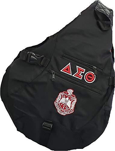Delta Sigma Theta Buffalo Dallas Sling Bag [Black - 20x16x5] - ID#31795