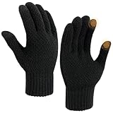 Loiyadn Women's Winter Gloves, Winter Touchscreen Gloves for Women Men, Warm Knit Gloves for Cold Weather with Elastic Cuff