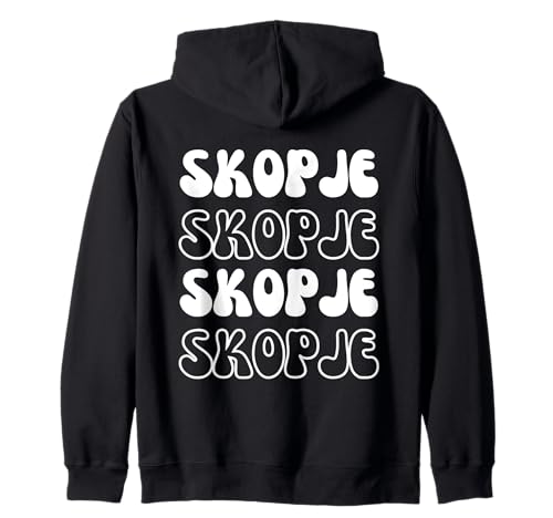 Skopje Macedonia del Nord - Souvenir vacanze Groovy City Felpa con Cappuccio