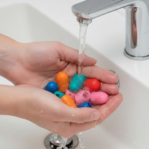 20 Pcs Rubber Finger Tips, Reusable Finger Protectors Small Fingers Covers Pads Grips, Thimbles for Hand Sewing Quilting Paperwork Money Counting Crafting Office Work (5 Sizes, 2 Styles) - Thumbnail 4