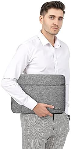 MOSISO Laptop Sleeve Compatible with MacBook Air/Pro Retina,13-13.3 inch Notebook,Compatible with MacBook Pro 14 inch 2023-2021 A2779 M2 A2442 M1,Polyester Horizontal Carrying Bag with Small Case,Gray