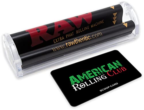 RAW Phatty Cigar Roller 125mm Cigarette Machine for Extra Phat Papers Wraps Cigars Cigarillos Includes ARC Scoop Card