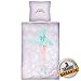 Produktbild Aminata Kids süßes Bettwäsche-Set Ballerina-Motiv 135 x 200 cm Mädchen + Kopfkissen 80 x 80 cm aus Baumwolle mit Reißverschluss, unsere Ballett-Kinder-Bettwäsche mit Prinzessinen-Motiv, hell-rosa