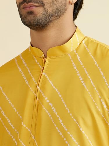 Kurta Manyavar en satin imprimé Leheriya pour éviter l'inconfort des fêtes - 3