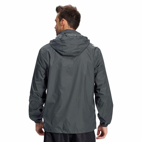 LZLER Mens Waterproof Jackets Lightweight Packable Windproof Rain Jacket Adjustable Hooded Raincoat for Outdoor Hiking Fishing Camping - Image 3