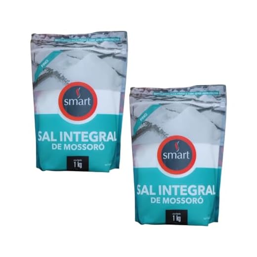 Kit com 2 Pouchs de Sal Integral de Mossoró Fino de 1kg cada - Smart