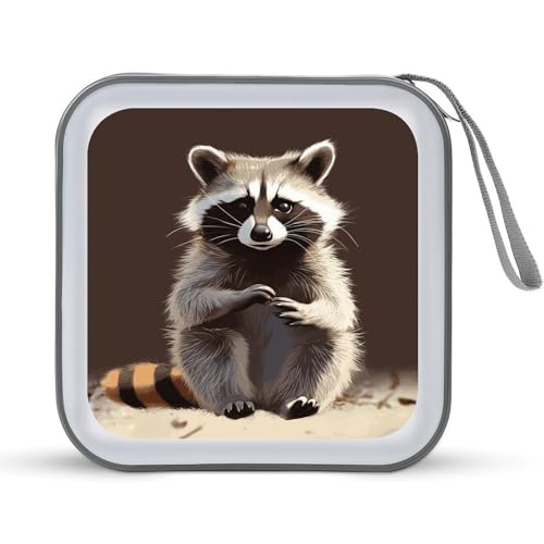 Boîtier CD/DVD antichoc anti-rayure 40 compartiments style mignon raton laveur pour enfant
