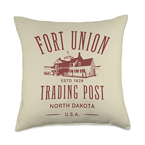 Fort Union Trading Post 1828 North Dakota Throw Pillow
