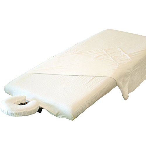 Taoline flanelle Kit (3 pièces) : Drap, couette & taie stütz, 100% coton, housse pour table de massage lavable à 60 °C, Sèche-linge Cover