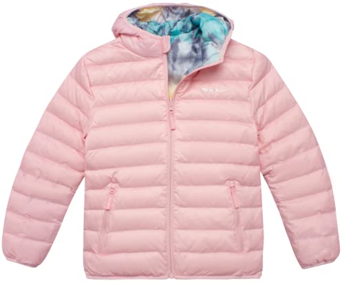 Image of Eddie Bauer Girls' Jacket - CirrusLite Weather Resistant Down Coat for Girls - Insulated Quilted Bubble Puffer (3-20), Size 18-20, Soft Pink - Reversible
