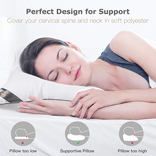 BedStory 2 Pack Sleeping Pillows, Down Alternative Dust Mite Resistant & Hypoallergenic, Bed Pillows for Shoulder/Neck… - Image 5