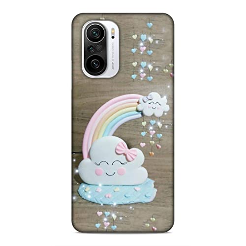 Image of Printed Mobile Back Hard Case Cover for Xiaomi Redmi 11X / Xiaomi Redmi 11X Pro /Xiaomi Redmi K40 | Smiley Cloud, Colourful Heart, Clay Art rainbow-2179