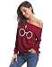 iClosam Camiseta Manga Larga Hombros Descubiertos Harry Potter Suelto Algodón Sweatshirt Moda...