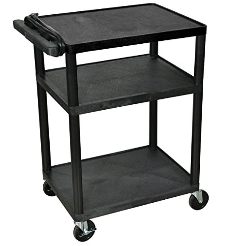 LUXOR LP34E-B Presentation Cart, 18" D x 24" W x 34" H