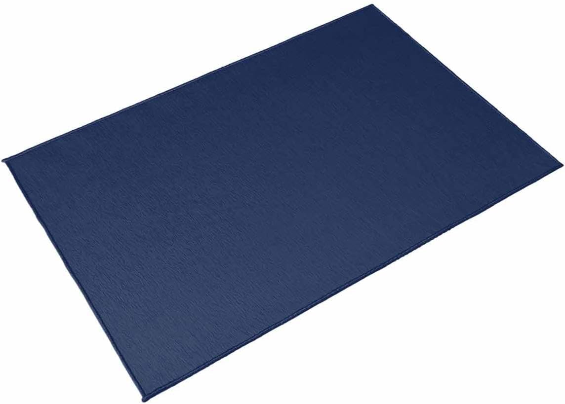 Outdoor Rug 4x6 ft Navy Blue Outdoor Large Area Rug Non Slip Rubber Solid Color Washable Front Door Mat RV Rug Camping Carpet Patio Outdoor Rugs for Backyard Balcony Deck Porch Indoor Outside