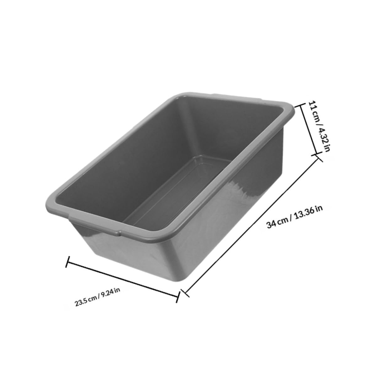 SUPVOX Contenitori Multiuso in Plastica Pp Vaschette Rettangolari Set 3 Pezzi Leggere e Impilabili per Raccolta e Lavaggio Stoviglie per Cucina e Giardino