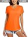 MAGCOMSEN Womens Running Shirts Short Sleeve T-Shirt Fitness Shirts Hiking Shirt Lightweight Summer Sun Shirts Workout Tee Orange M