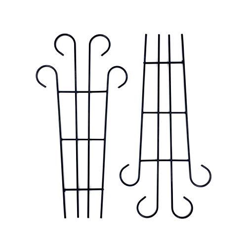 Bloomingdale Garden Trellis 24" Tall Plant Support for Climbing Vines - Lightweight Trellis for Climbing Plants Creeper Support for Plants (Pack of 1), black