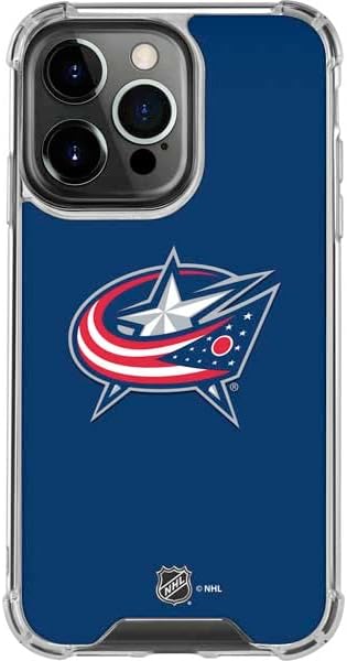 Skinit Clear Phone Case Compatible with iPhone 14 Pro - Officially Licensed NHL Columbus Blue Jackets Logo Design