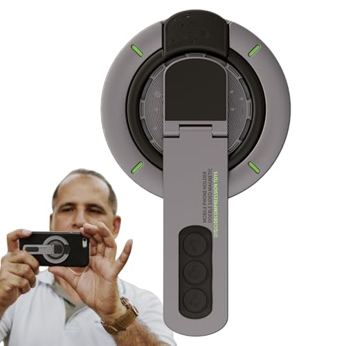 Soporte magnético para anillo de teléfono, soporte de anillo para teléfono de coche, ajustable, giratorio de 360 grados, portátil, de doble cara, soporte fuerte para escritorio, coche, pared, gimnasio