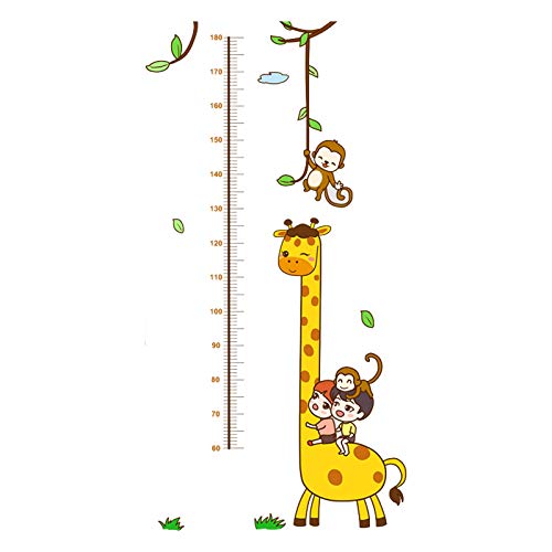 HuaHong Gráfico de Crecimiento Jirafa, Regla de Altura Medidor Niños Pared para Niños, Pegatinas Infantiles para Niña Decoración Habitación (Color : Giraffe) Cover
