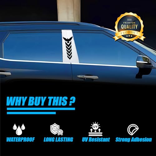 Image of Premium Car Pillar Self-Adhesive Printed Vinyl Sticker, Cool Boy Design, Vehicle Exterior Decor DIY Decal Accessory (N)