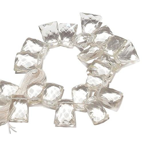 Faceted crystal bead quartz briolette 14mm perle fantaisie en cristal de roche pour bijou DIY