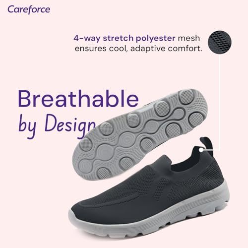 Image of Careforce Walking Shoes for Man Soft Cushioned Shoe for Men Lightweight Slip on Shoe for Men Without Lace Shoes for Man Stylish Regular Wear Casual Footwear for Daily Use Wander