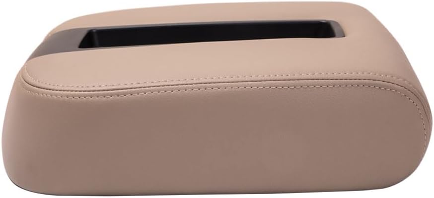 HY-SPEED Beige Center Console Lid Armrest Cover Kit Compatible with Silverado/Tahoe/Suburban/Avalanche; Sierra/Yukon/Yukon XL Replaces 15217111