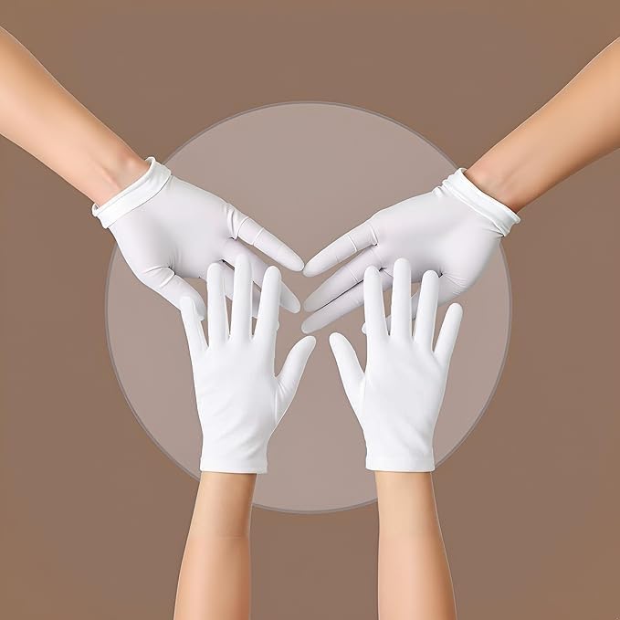 1Pair White Short Satin Gloves Opera Gloves Wedding Bridal Gloves Women's Gown Gloves White Gloves for Party Dance Dinner Banquet Easy to Wear Easy to Use and Store,Gloves and Mittens