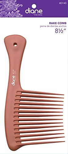 Diane BLACK OR BONE Rakerage Comb Boneblack, Hair Detangler Brush, 1 Count - Effortlessly Untangles Knots For Thick, Thin, Straight Or Wavy Hair thumb #1