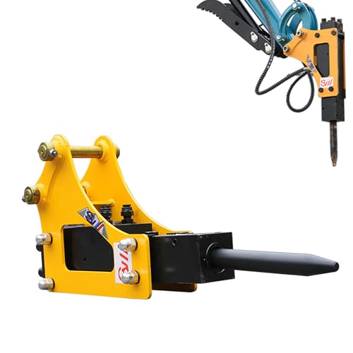 Mini Excavator Hydraulic Breaker Hammer Attachment with Nitrogen Toolbox，Small Digger Concrete Breaker Attachment Drilling Tool for 1.8 ton