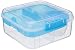 Sistema 216852 To Go Collection Bento Cube Lunch Box, Small, Clear/Blue Klips