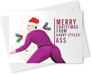 Funny Harry Christmas Card -Funny Holidays Card, Merry Christmas, Christmas Celebrity Crush, Funny Xmas Card, Stocking Stuffers, Music Card [00417]