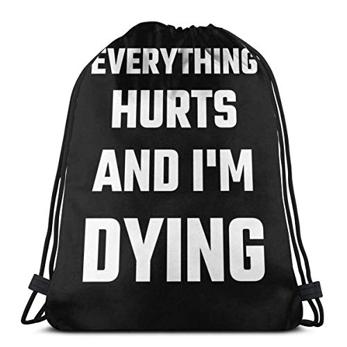 Hdadwy Todo Duele y me muero Mochila Deportiva Plegable Impermeable Bolsa de Gimnasio