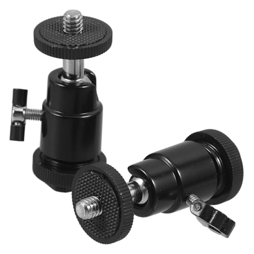 BAZEITFLOW 2個 アルミ合製ボールヘッド三脚マウント 転パノラマ対応 耐久性 カメラ プロジェクター用 多機能三脚アクセサリー ライブ配信